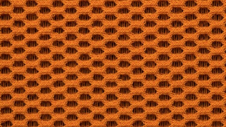 Tissu acoustique La Maille 3D mandarine