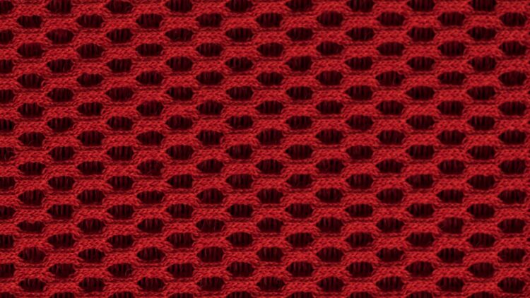 Tissu acoustique La Maille 3D rouge