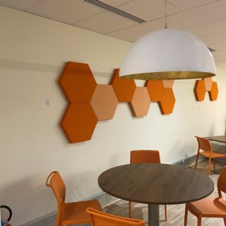 Panneau acoustique hexagonal