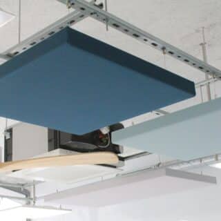 Panneau acoustique plafond carré bleu