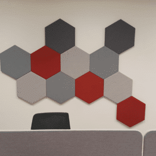 Panneau acoustique mural hexagone