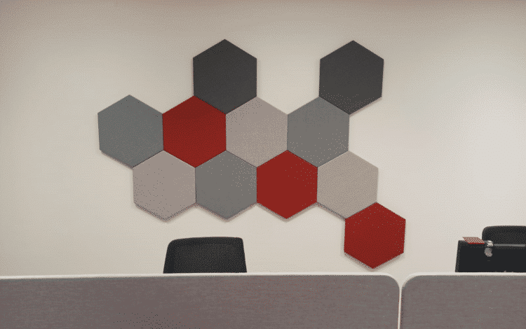 Panneau acoustique mural hexagone