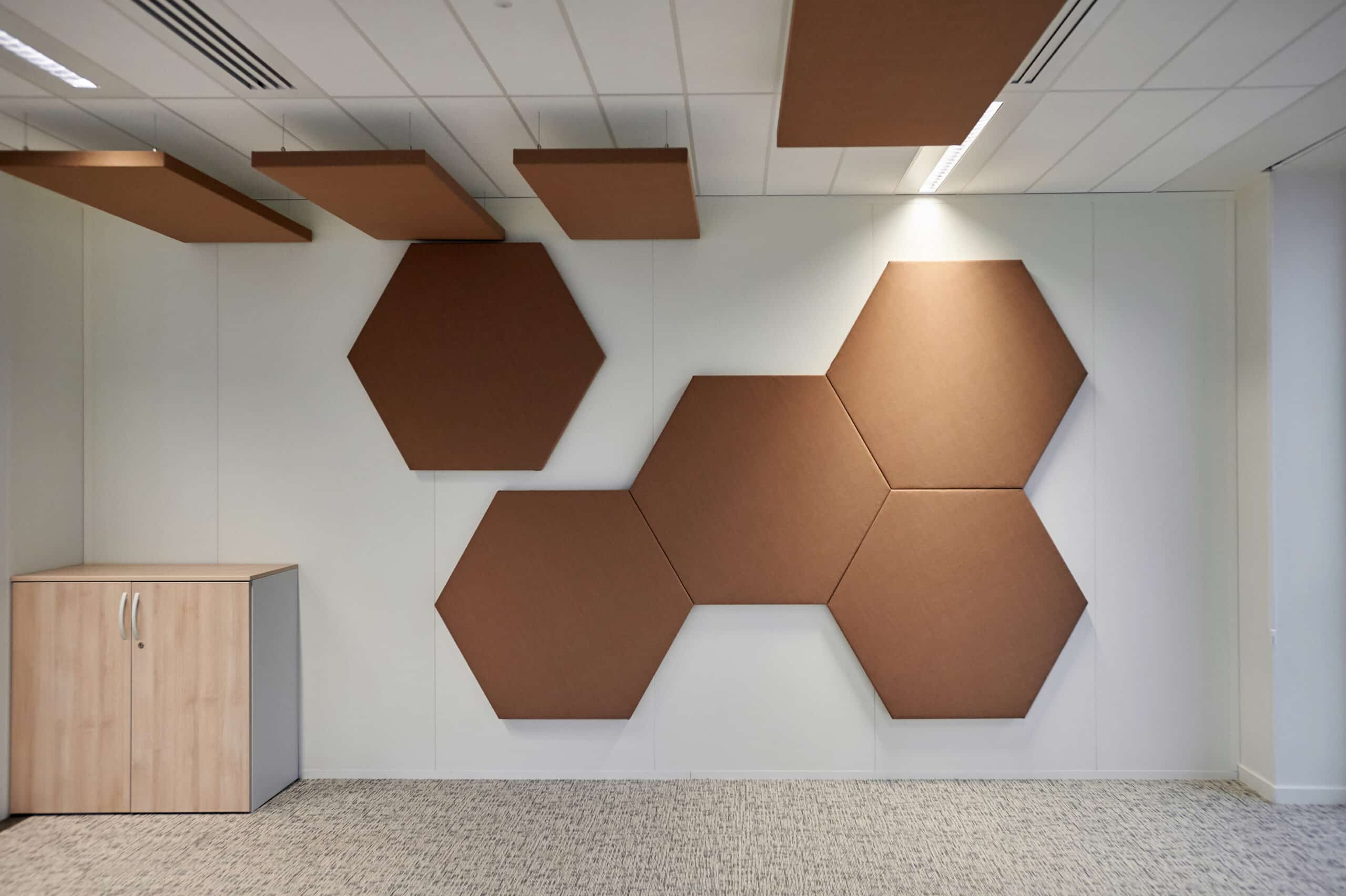 Panneau acoustique hexagonal