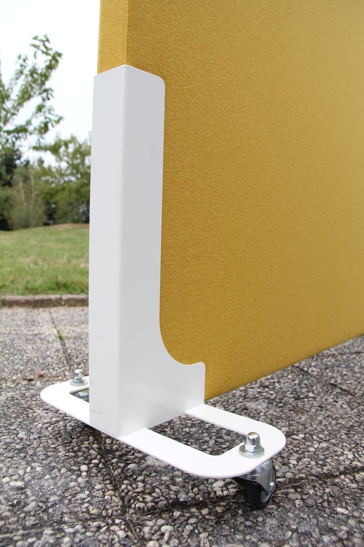 pied tempo sur roulettes pour cloison acoustique sur roulettes