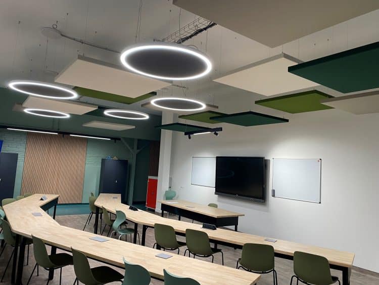 panneau acoustique plafond vert